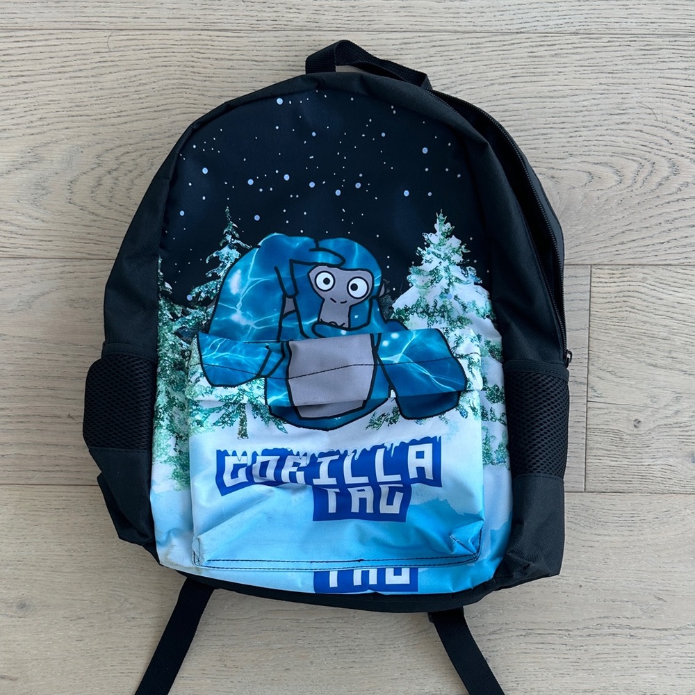 Gorilla Tag Backpack with Blue and Black Design